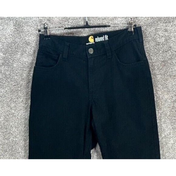 Carhartt Pants Mens 30X30 Black Measures 30X29 Relaxed Fit Straight Leg Workwear - Picture 5 of 8